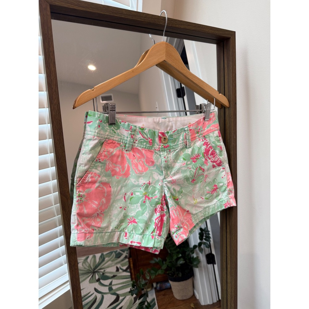 Vintage Lilly Pulitzer Callahan Shorts Women's Floral‎ Print Low Rise Preppy Y2K